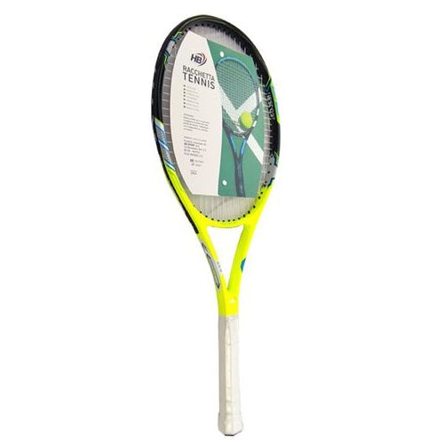Hb Racchetta Da Tennis Adulto Con Grafica Rossa Nera E Blu Fluo Custodia Inclusa