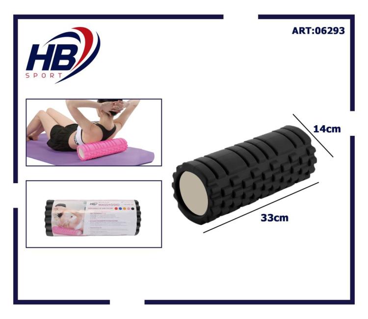 Foam Roller Rullo Massaggio 33X14Cm Cilindro Rigido Massaggiatore Yoga Pilates N