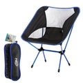 Sedia Pieghevole Da Campeggio Borsa Portatile Spiaggia Pesca Caccia Esterno Blu