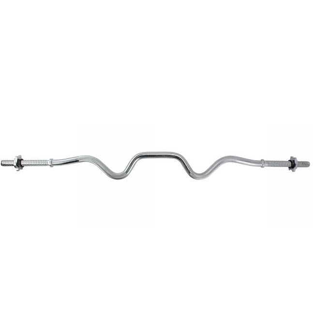 BILANCIERE ANGOLATO CURL SUPER EZ 120CM BARRA CURVA ACCIAI PALESTRA BODYBUILDING