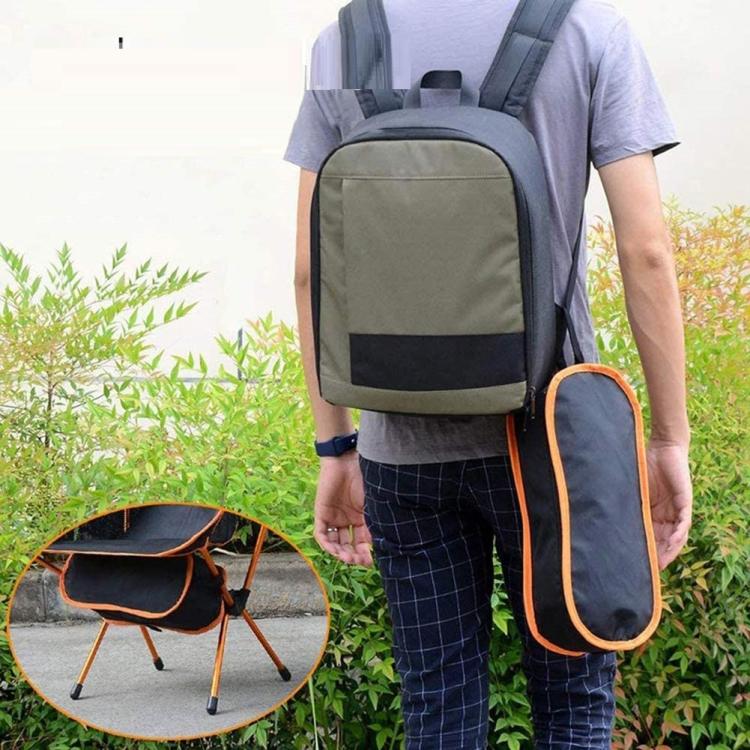 Sedia Pieghevole Campeggio Borsa Portatile Spiaggia Pesca Caccia Esterno Orange