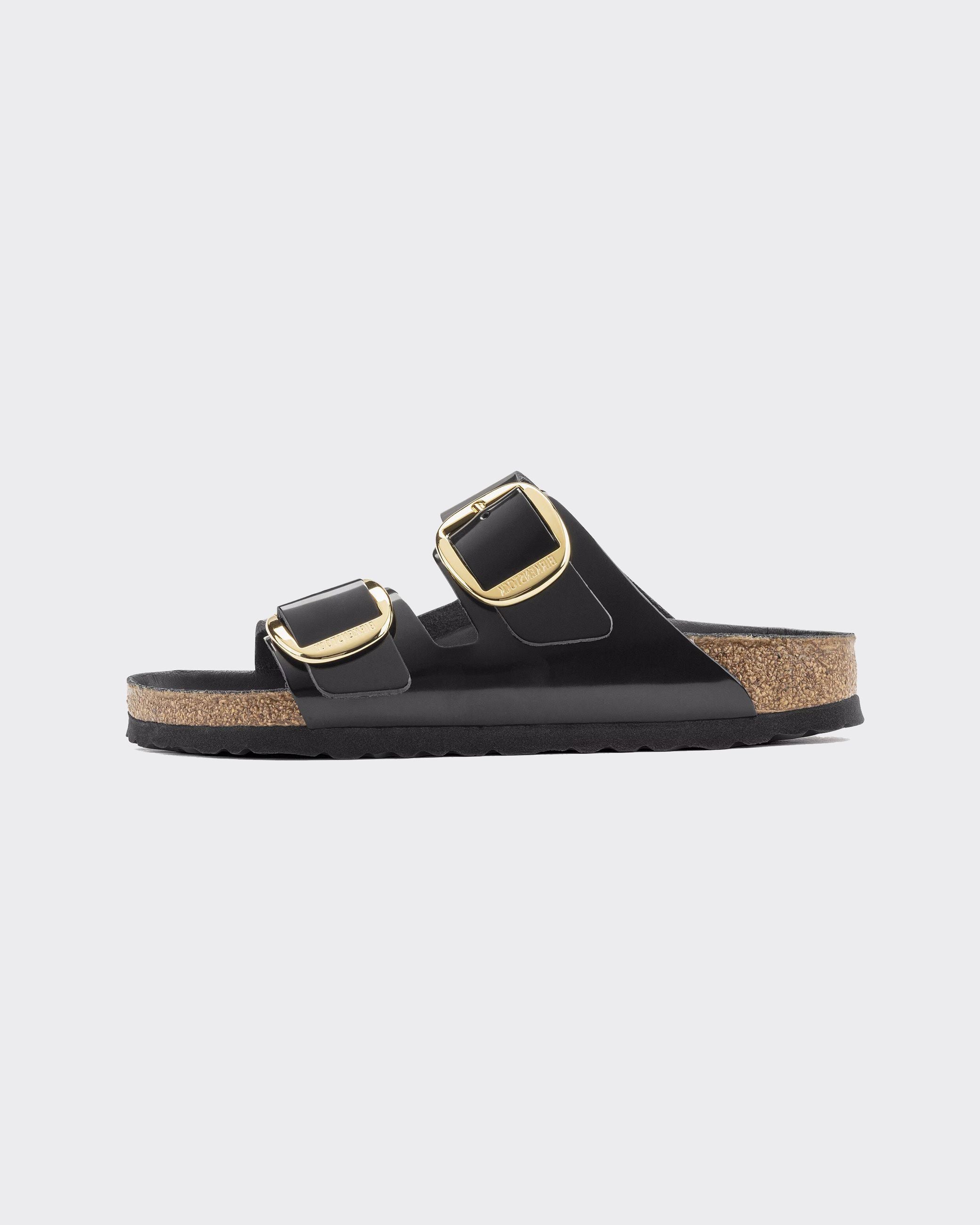 Ciabatta W Arizona Big Buckle Shine Black Natural Leather