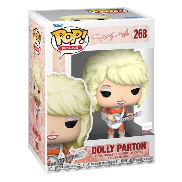 Funko Pop ! Rocks - Dolly Parton (268) Figure Vinyl Rock Music 9Cm In Stock