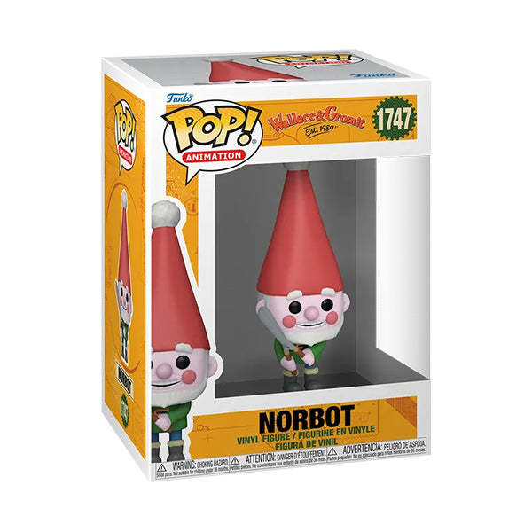 Funko Pop ! Animation - Wallace & Gromit (1747) Norbot Vinyil Figure 9Cm Statua