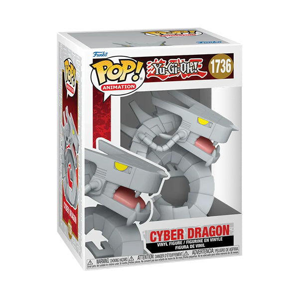 Funko Pop ! Animation Yu-Gi-Oh (1736) Cyber Dragon Vinyl Figure 9Cm Statuetta