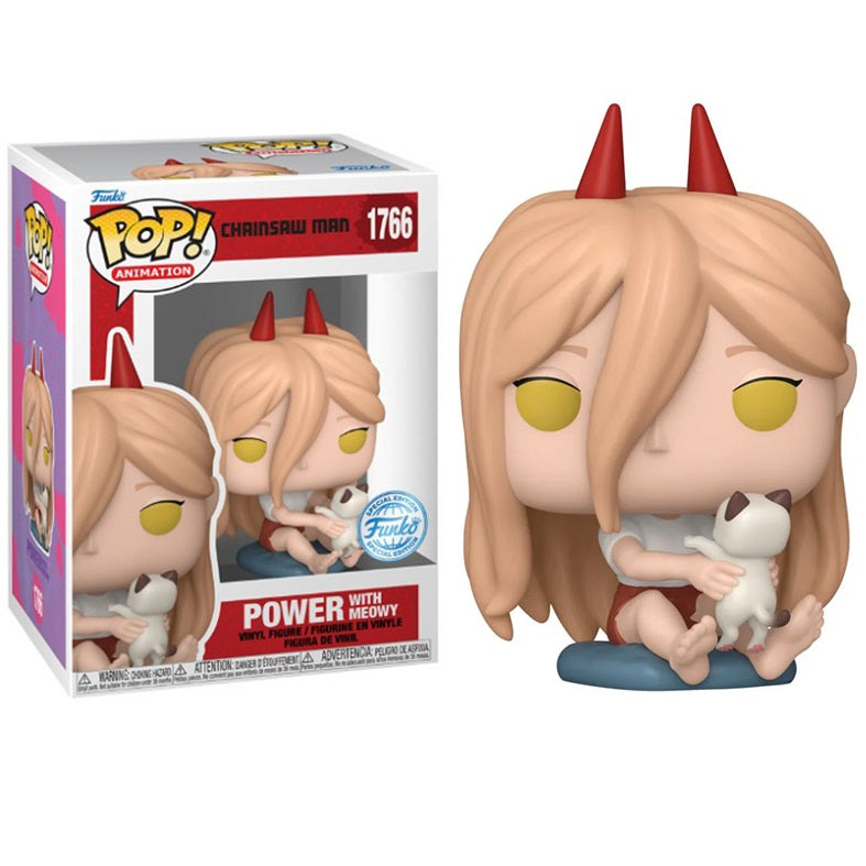 Funko Pop ! Animation - Chainsaw Man (1766) Power w/ Meowy Cat EXM 9cm