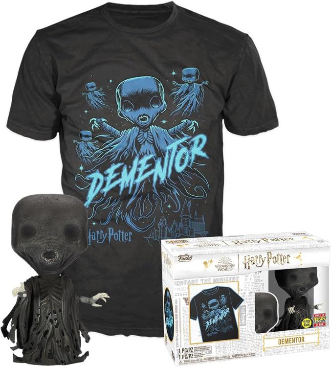 Funko Pop!+Tees Harry Potter Statuetta Dementor (Glows In The Dark) - T-Shirt M