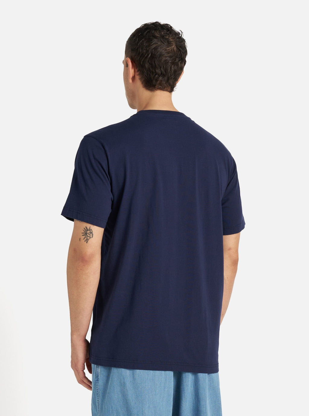 T-shirt Print Pocket Uomo Navy