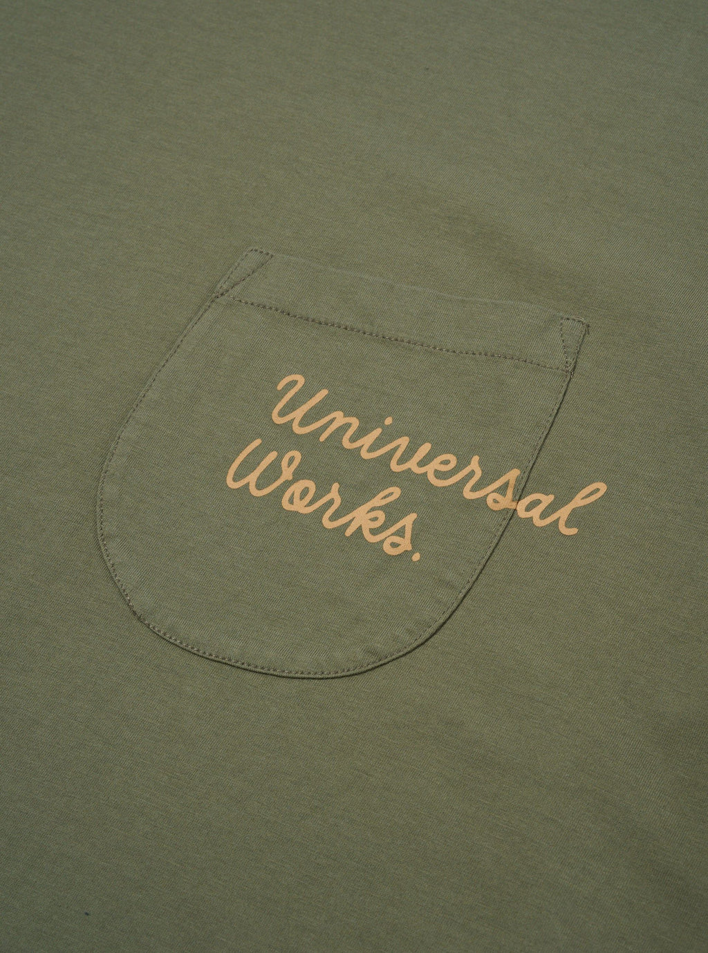 T-shirt Print Pocket Uomo Olive