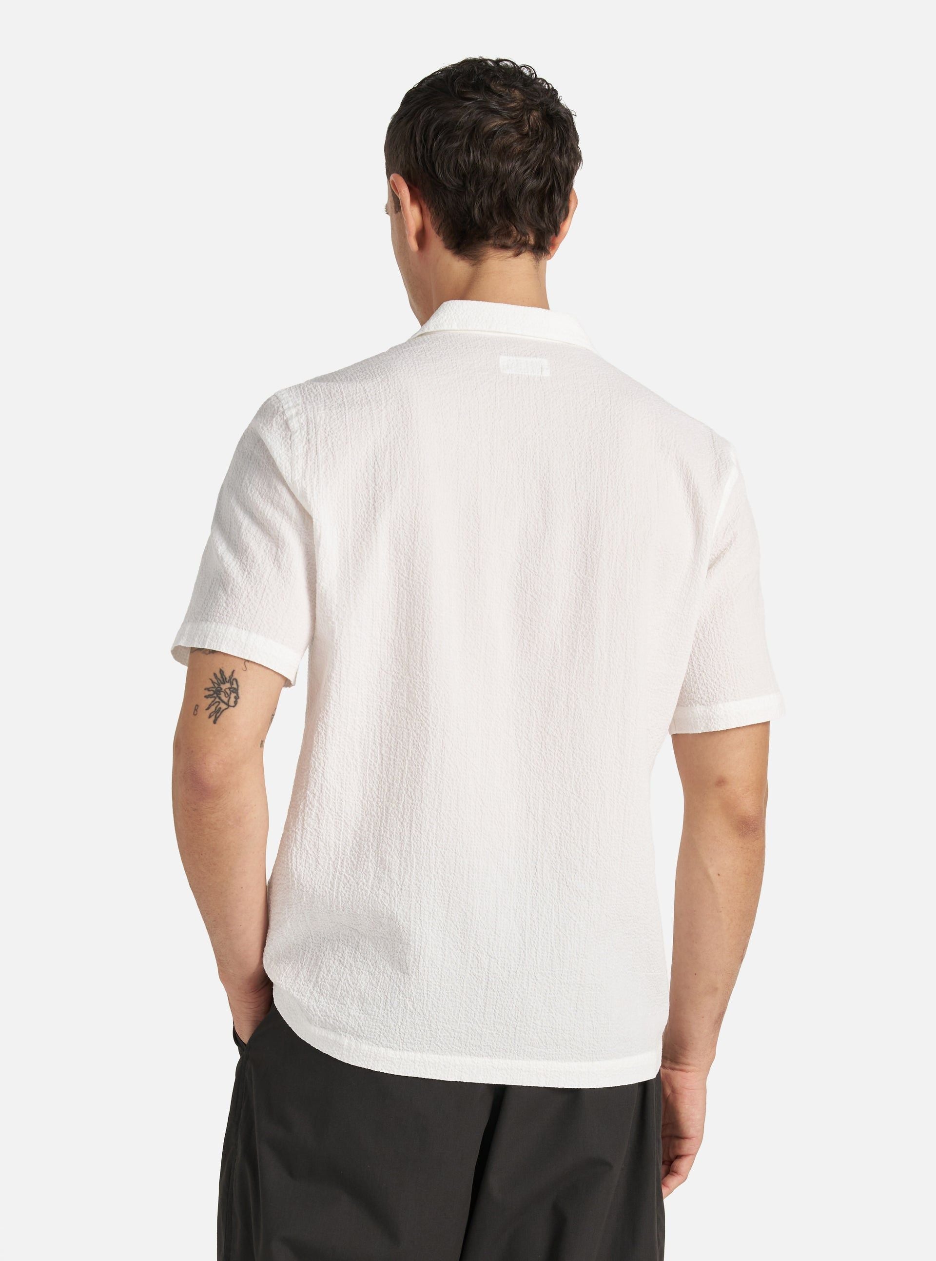 Camicia Seersucker Uomo White