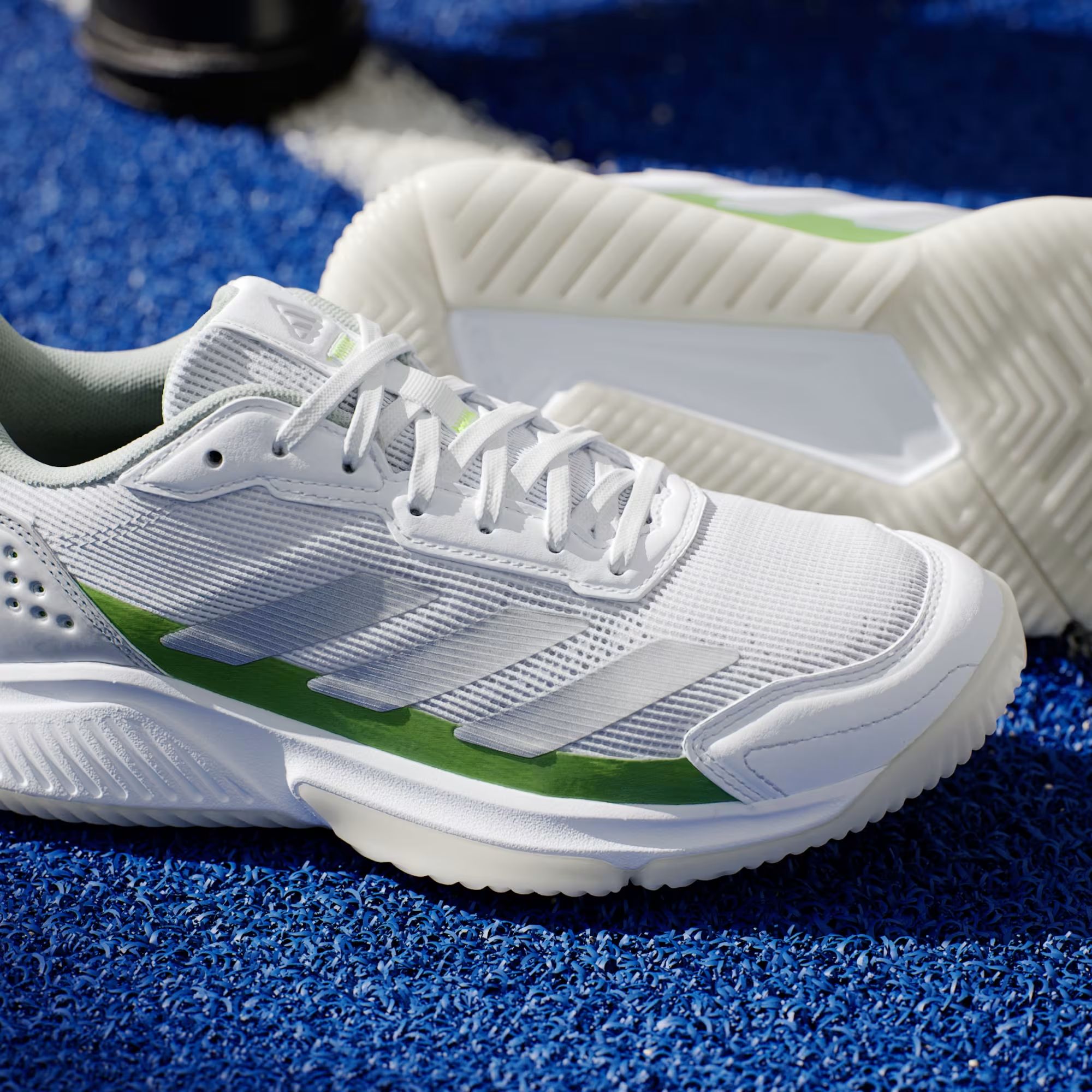Scarpe da Padel Courtquick Donna Cloud White/Silver Metallic/Lucid Lemon