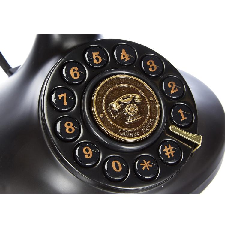 Brondi Telefono Fisso Vintage 10 Tavolo Retro Suoneria Regolabile Filo Nero