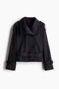Fashion Flared Sleeve Women Coat Elegant Stand Collar Single Breasted Long Sleeved Female Jacket 2025 Autumn Commuter Lady Coats