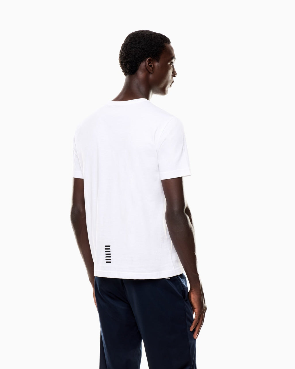 EA7 Empori Armani T-shirt da uomo Core Identity in cotone Pima 8NPT25 PJVPZ 1100 bianco