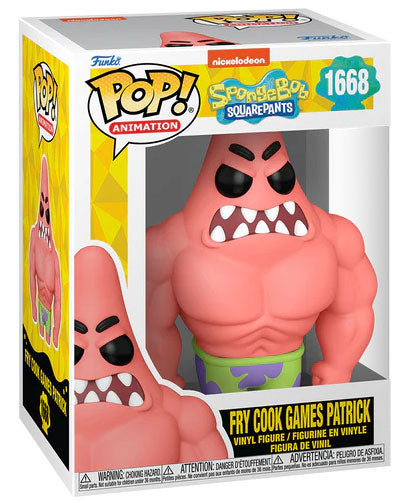 Funko Pop ! Animation Spongebob 25Th - (1668) Fry Cook Games Patrick Figure 9Cm