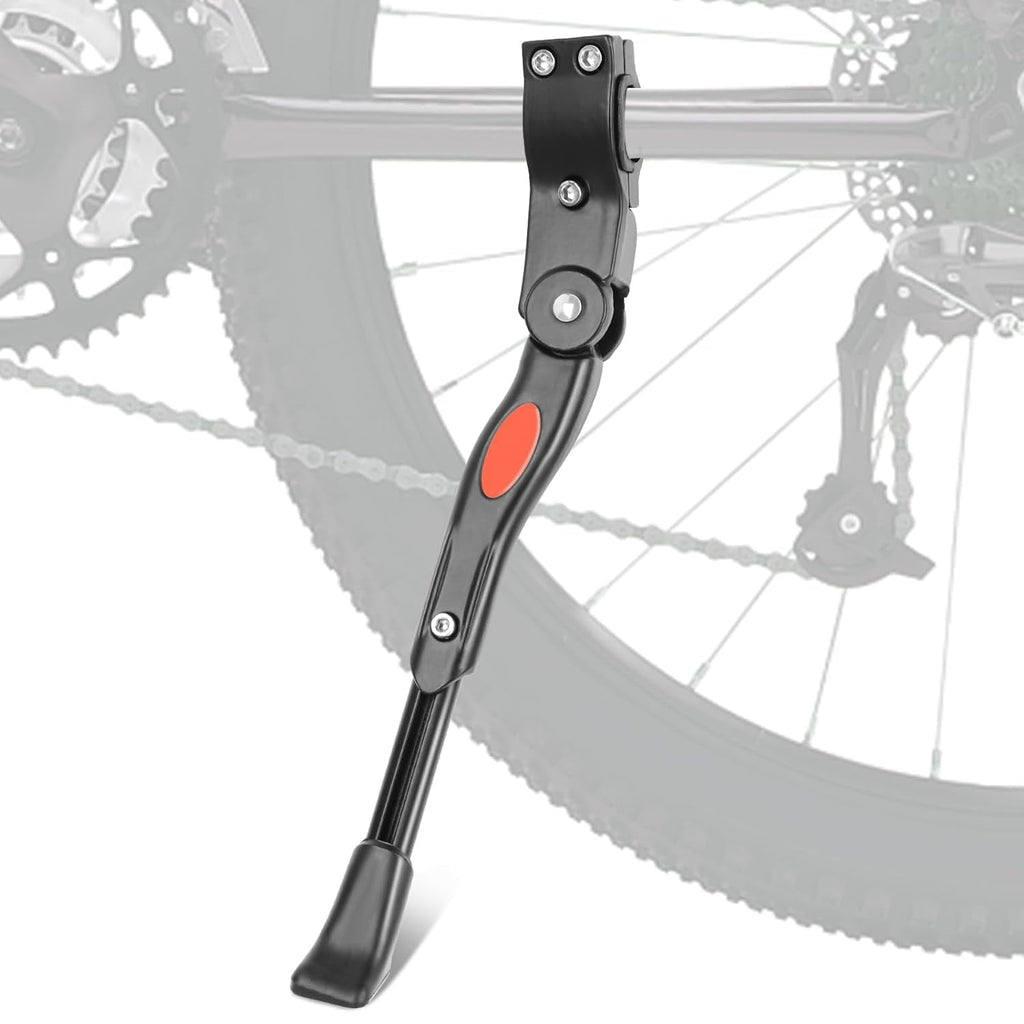 Cavalletto Bici Regolabile Supporto Laterale Mtb Bicicletta 24"/26"/27" (Nero)