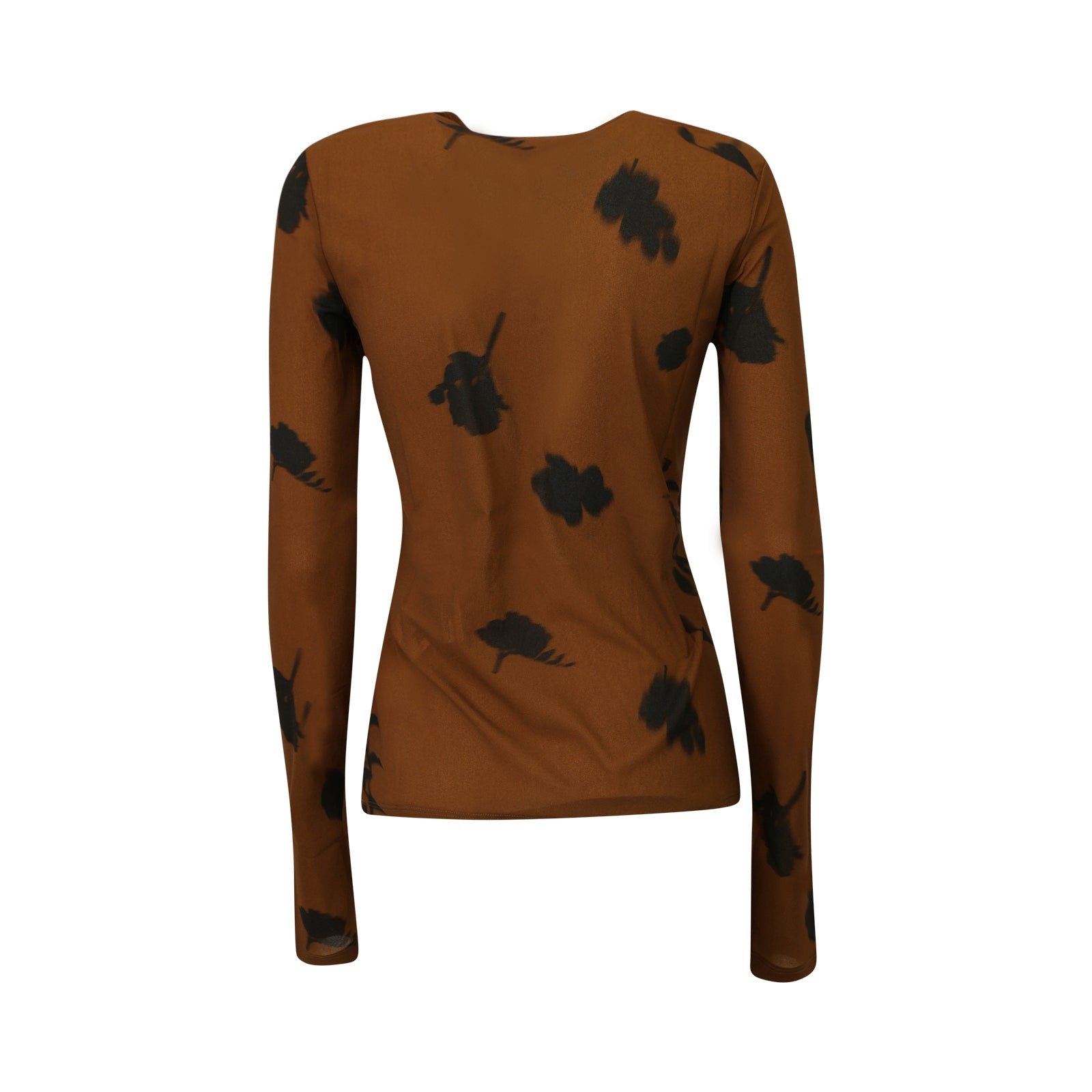 BLUSA EFFETO MARRONE