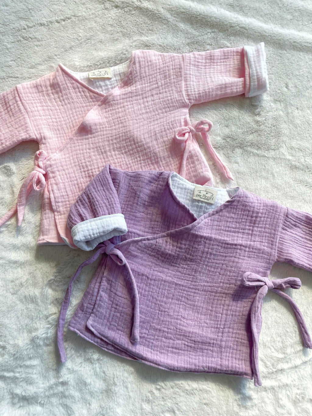 Coprifasce kimono neonato in mussola di cotone