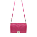 BORSA A TRACOLLA MEDIA FLAT M FUCSIA