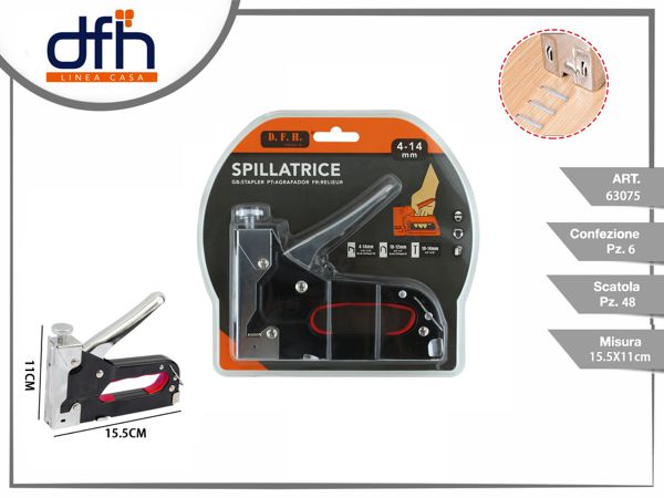 Graffatrice Spillatrice Manuale 4-14mm Graffette Legno Sparapunti Meccanica Job