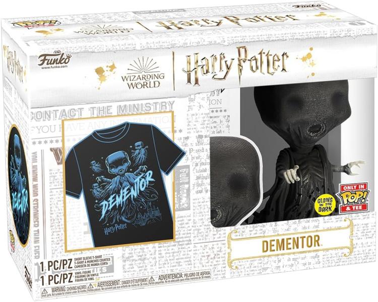 Funko Pop!+Tees Harry Potter Statuetta Dementor (Glows In The Dark) - T-Shirt Xl