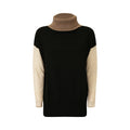 MAGLIA LUNGA NERA E BEIGE