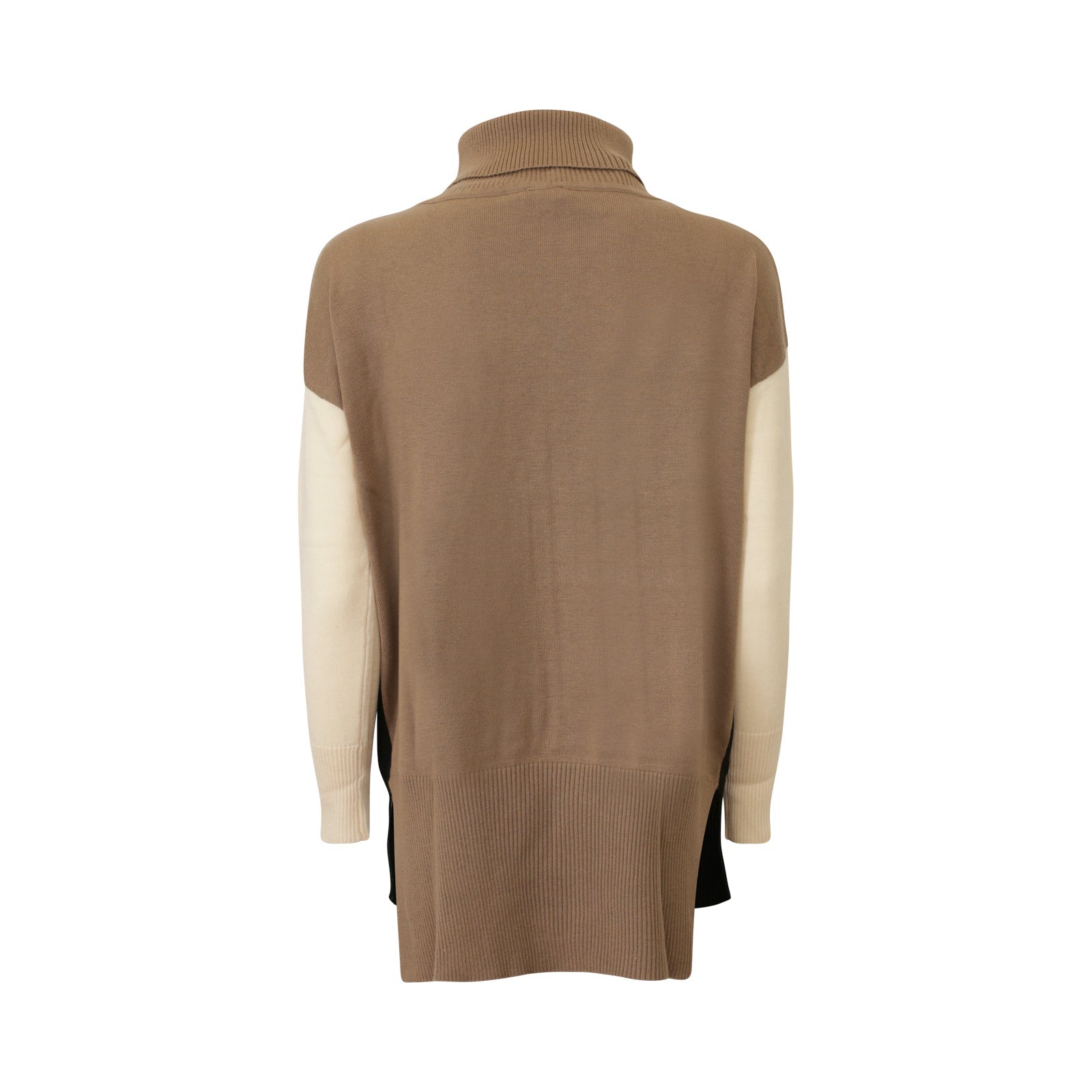 MAGLIA LUNGA NERA E BEIGE