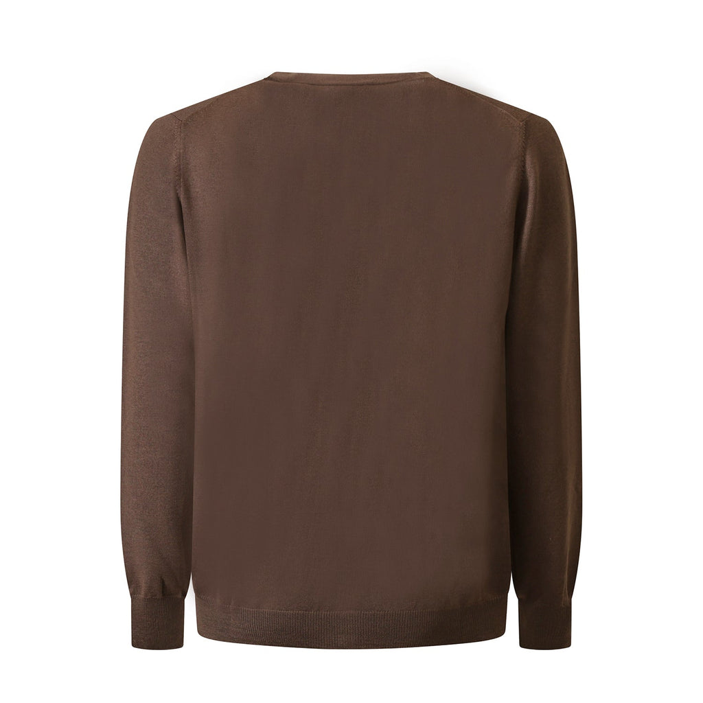 CARDIGAN MARRONE