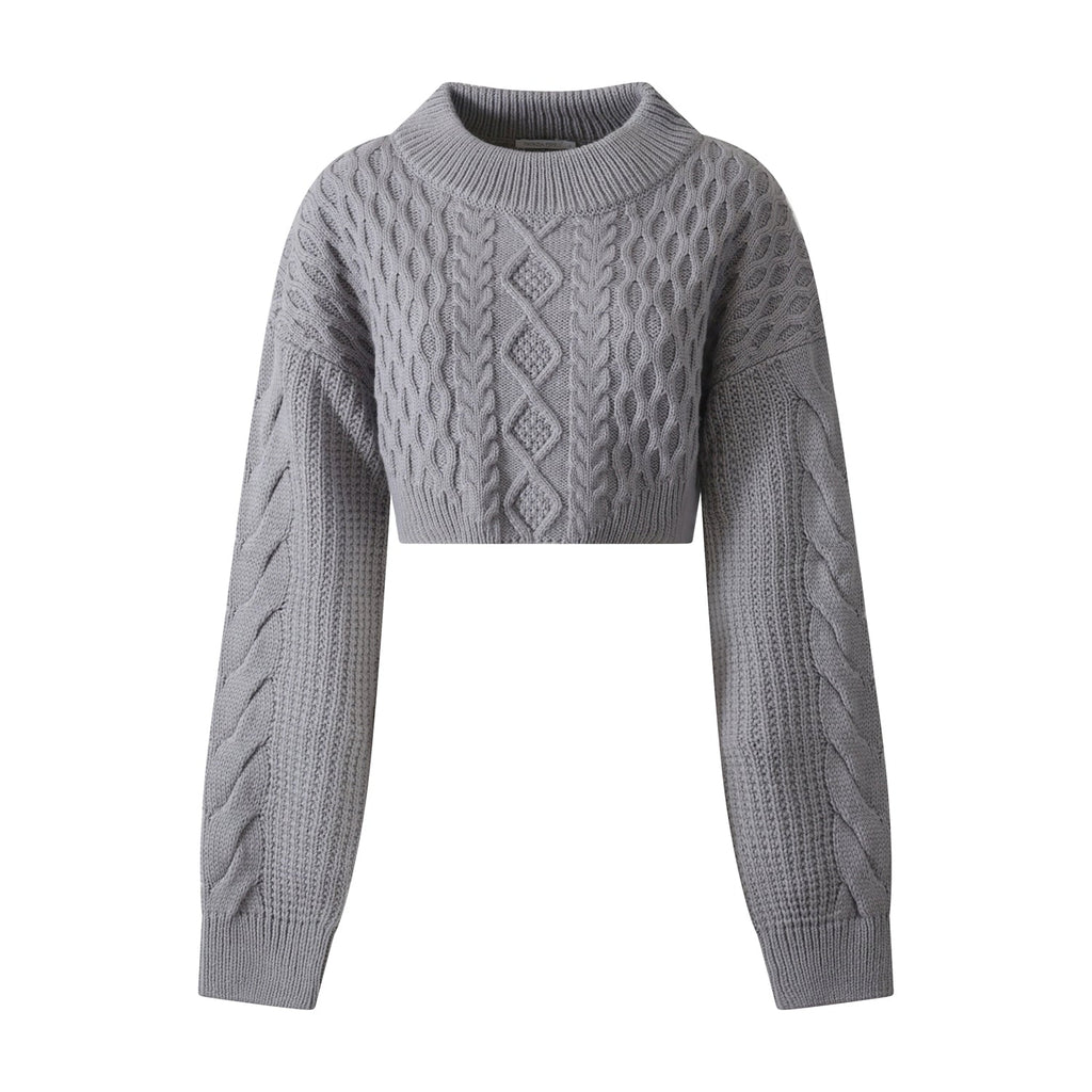 MAGLIONE CROPPED GRIGIO