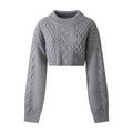 MAGLIONE CROPPED GRIGIO