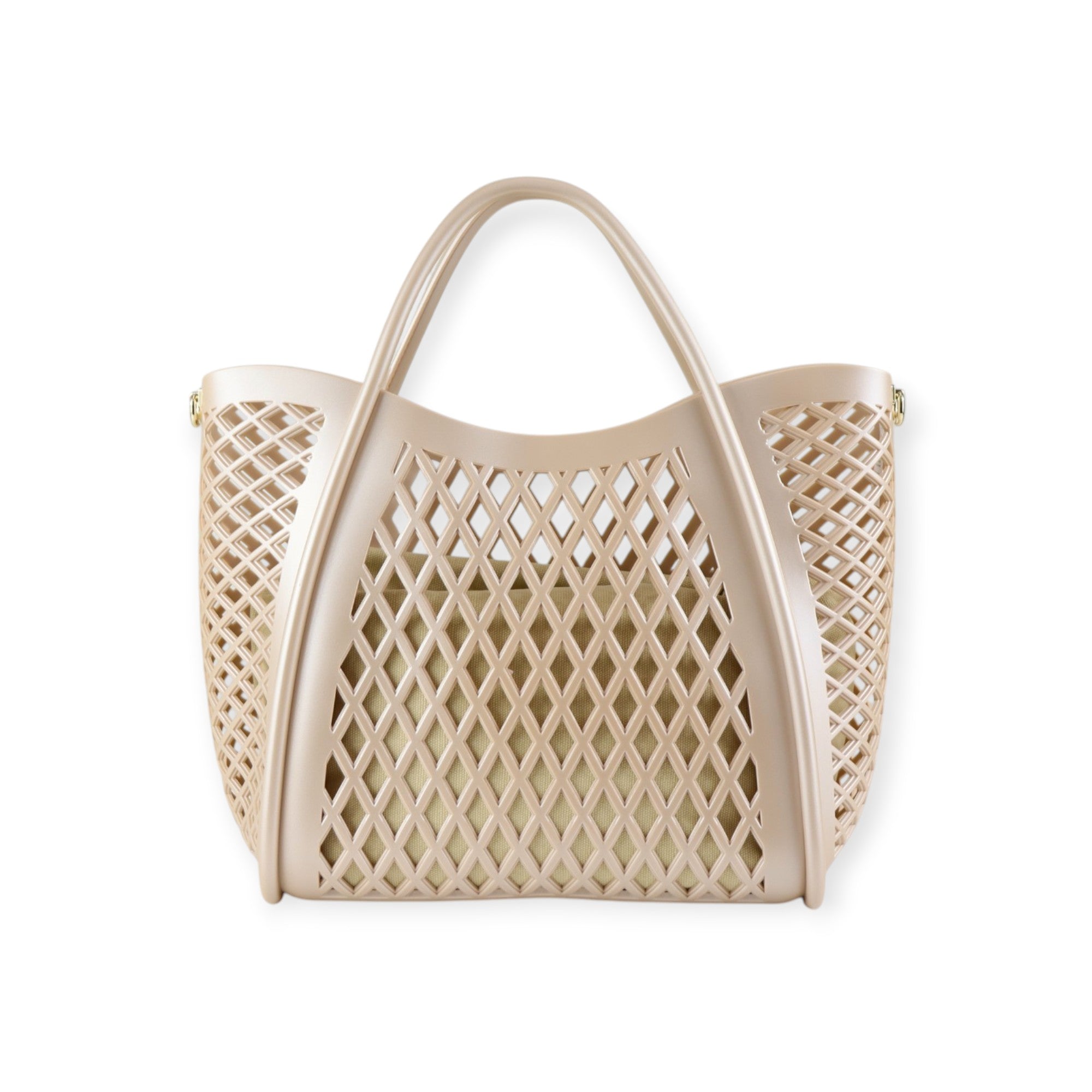 BORSA A MANO BASKET BEIGE