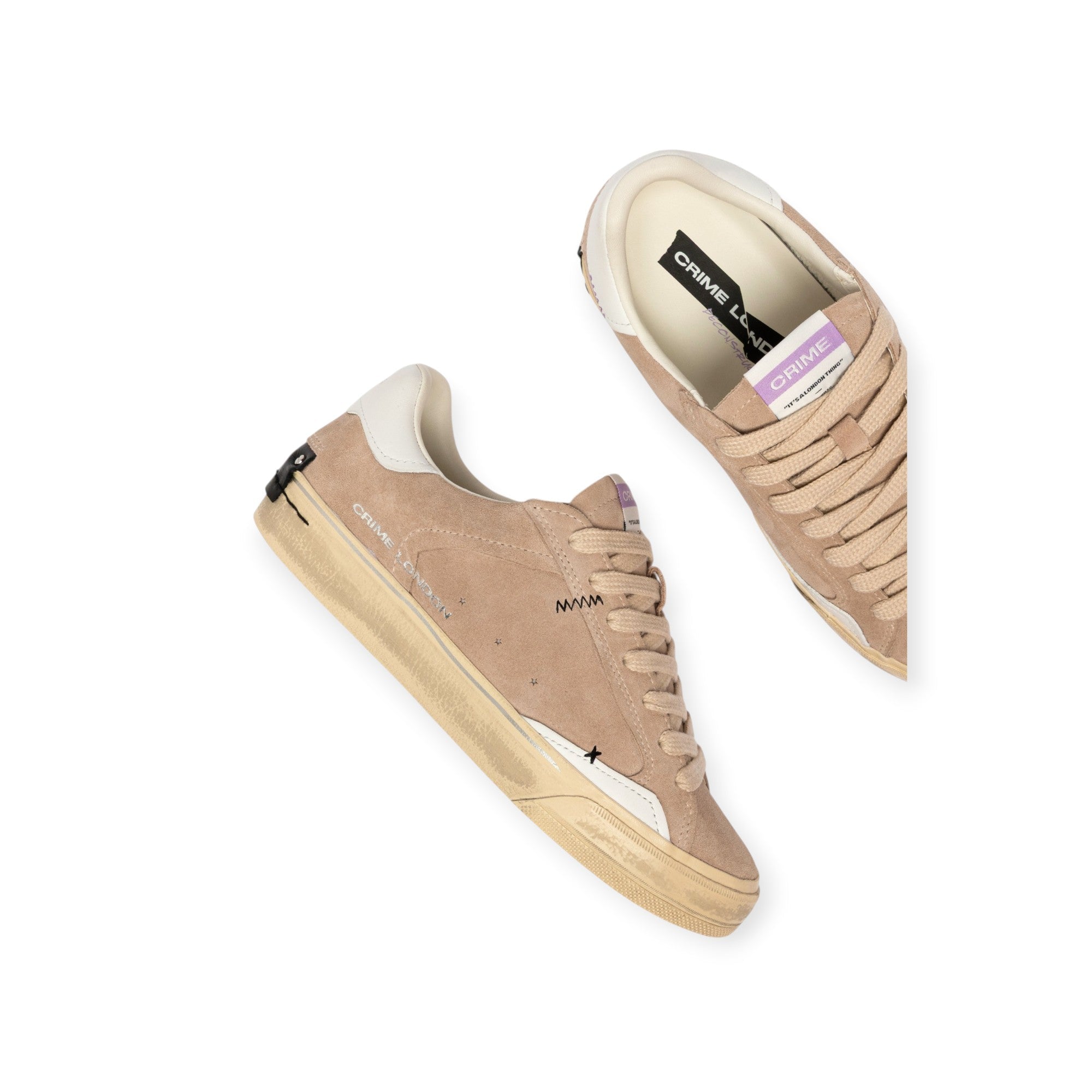 SNEAKERS DISTRESSED BEIGE