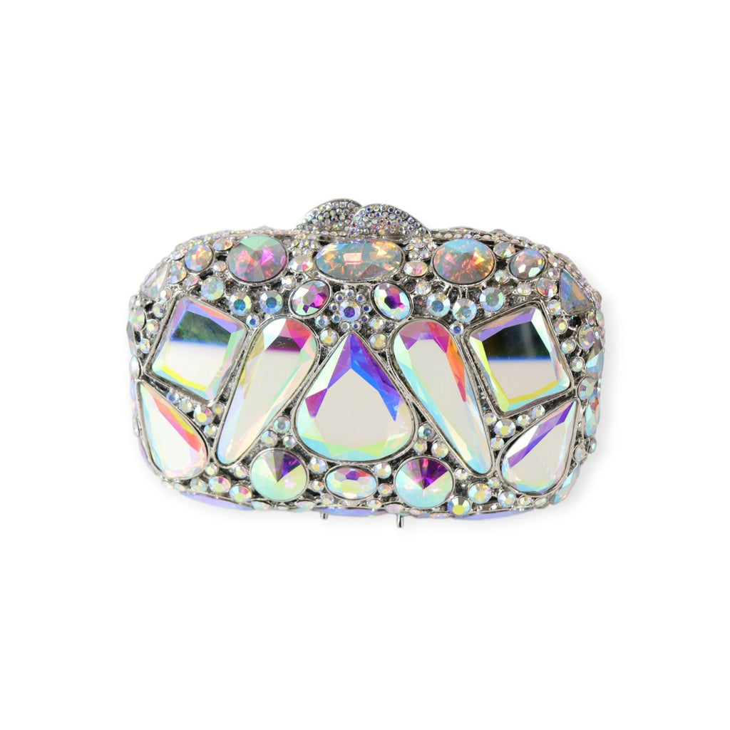 CLUTCH MIRROR ARGENTO IRIDESCENTE