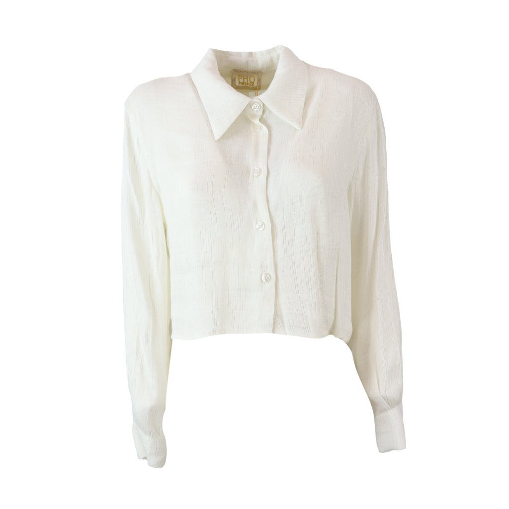 CAMICIA CROP BIANCA