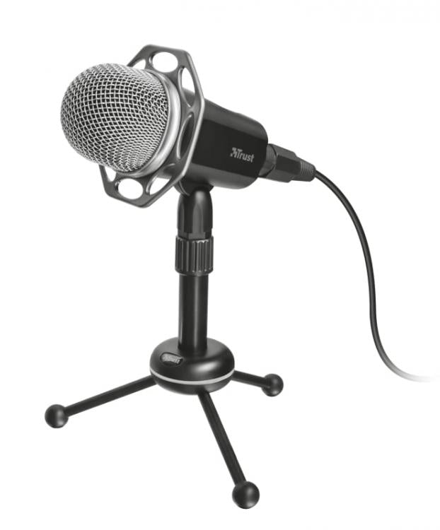 Trust Microfono 21672 All Round Base Pc  Laptop Karaoke Chat Cantare Registrare
