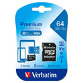 Verbatim Premium Microsdhc Card 64 Gb Micro Sd Memoria/Adattatore V10 Classe 10