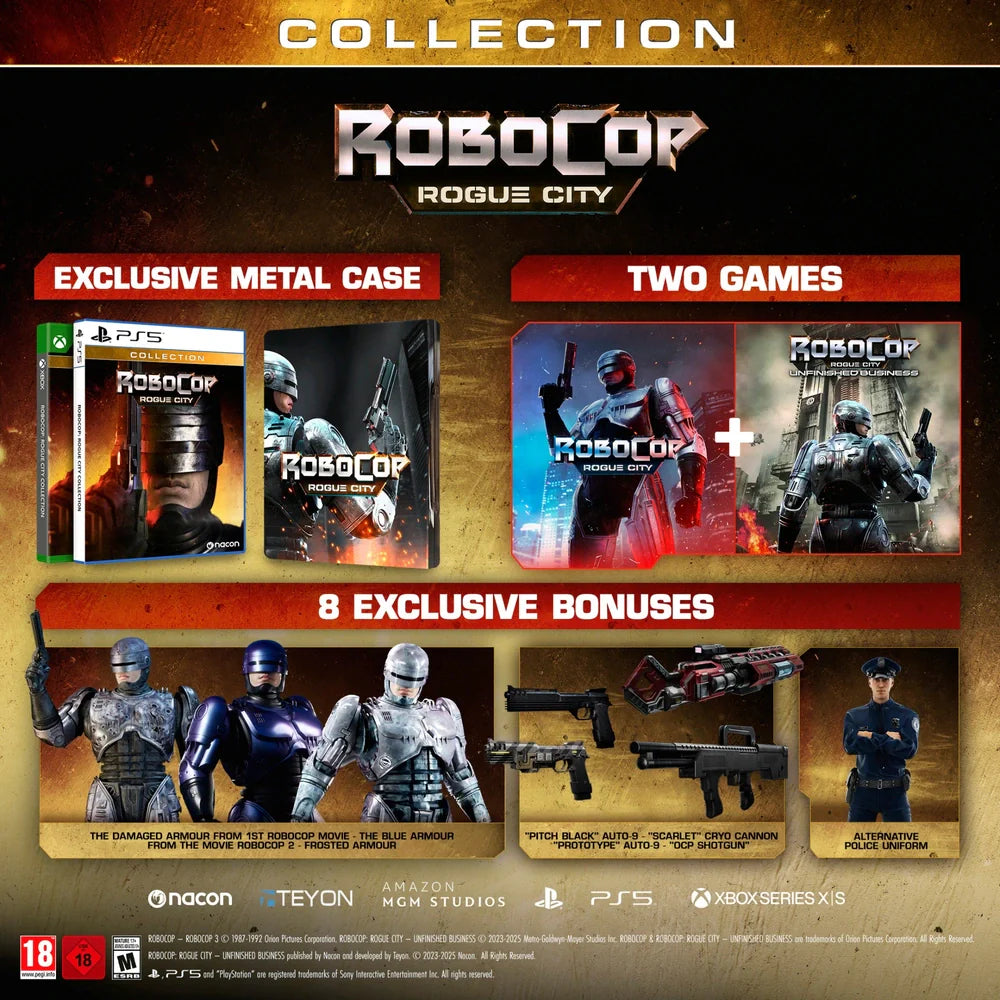 RoboCop: Rogue City Collection Edition PS5 Gioco Steelbook EU ITA Nuovo