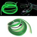 Striscia Led Fibra Ottica 12V Interni Auto Luce Decorativa Atmosfera (3M-Verde)