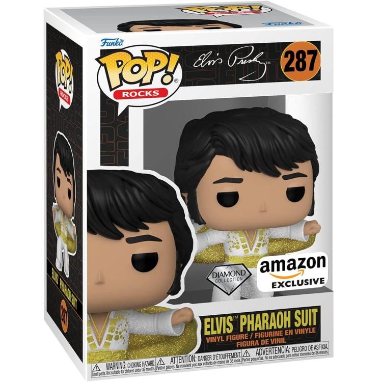 Funko Pop ! Rocks (287) Elvis Presley Pharaoh Suit (Diamond) Figure King Rock