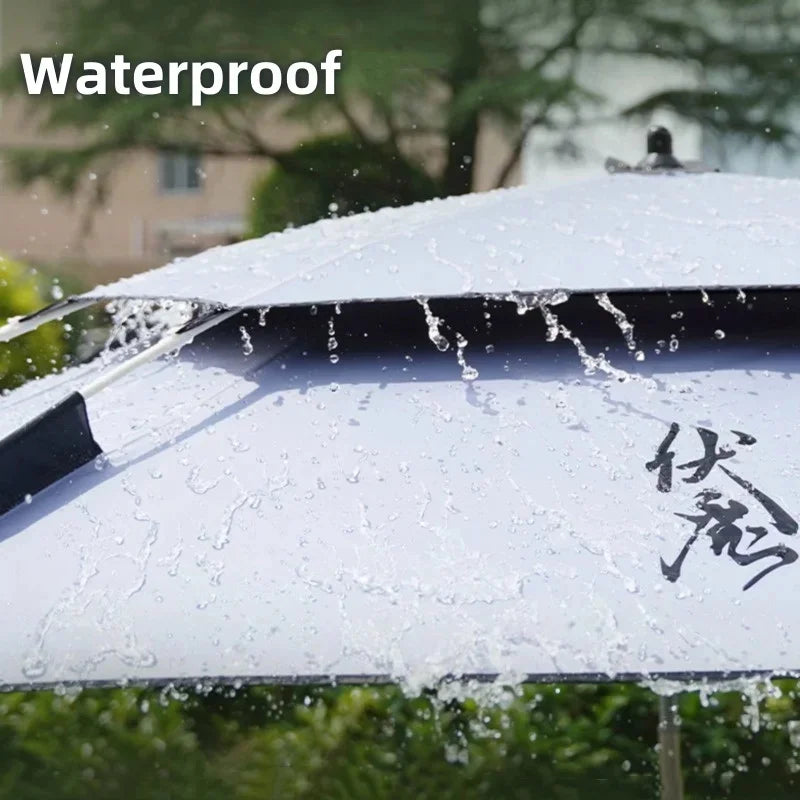 2.2-2.4M New Fishing Parasol Innovatively Octagonal Fishing Umbrella Stainless Steel Rod Beach Large Parasol Backyard Umbrella
