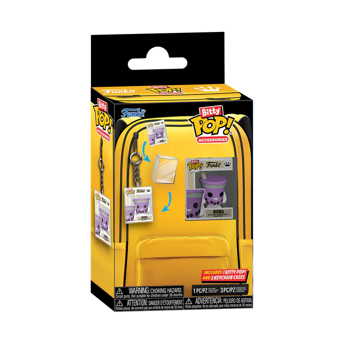 Funko Bitty Pop ! Accessories - Boba + 3 Case Portachiavi Collezione Nuovo
