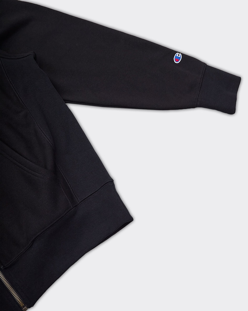 Felpa con Cappuccio Full Zip Nera