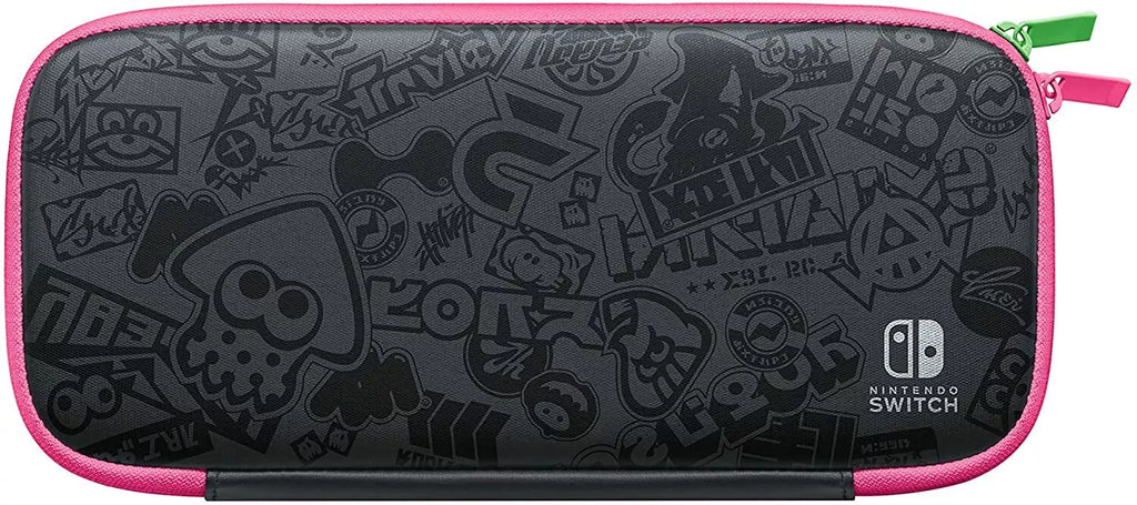 Nintendo Switch Case Kit Custodia Splatoon Neon Verde/Rosa +Pellicola Protettiva