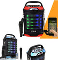 CASSA AMPLIFICATA KARAOKE PORTATILE CON MICROFONO RADIO DJ Bluetooth SD MP3 USB