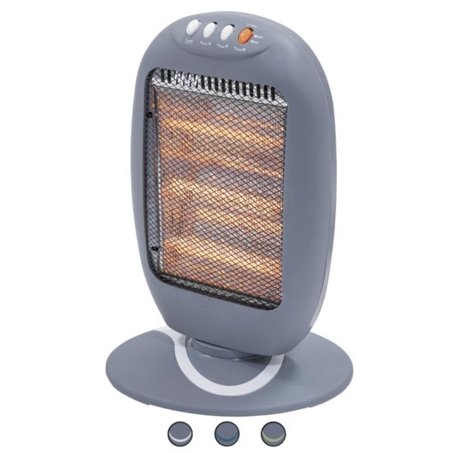 Kooper Thermo Stufa Elettrica Alogena Quarzo 3 Elementi Oscillante 1200W Ottanio