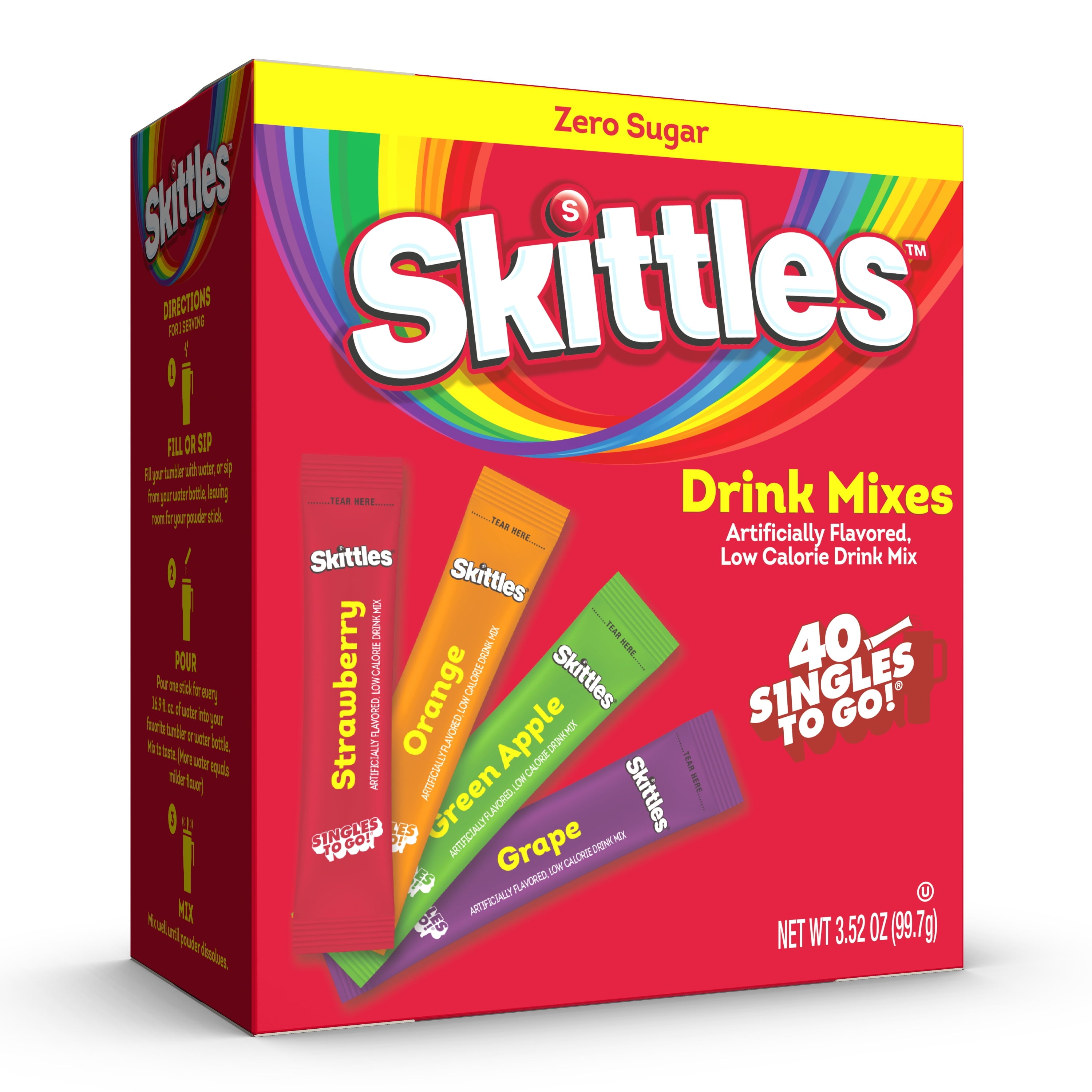 (40 Packets)  Variety Pack Sugar Free, On-The-Go, Caffeine Free, Powdered Drink Mix