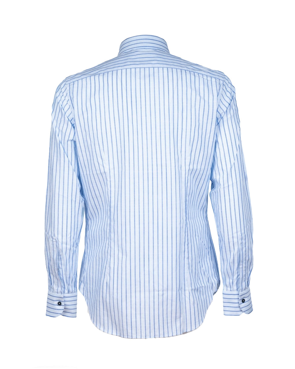 CAMICIA A RIGHE CELESTE E BLUE