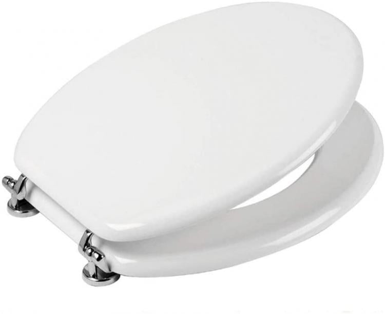 COPRIWATER UNIVERSALE TINTA UNITA BIANCO RESISTENTE CERNIERE ACCIAIO WC BAGNO