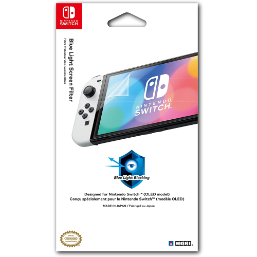 Nintendo Switch Oled Pellicola Protettiva Anti Luce Blu Hori Filter Light Screen