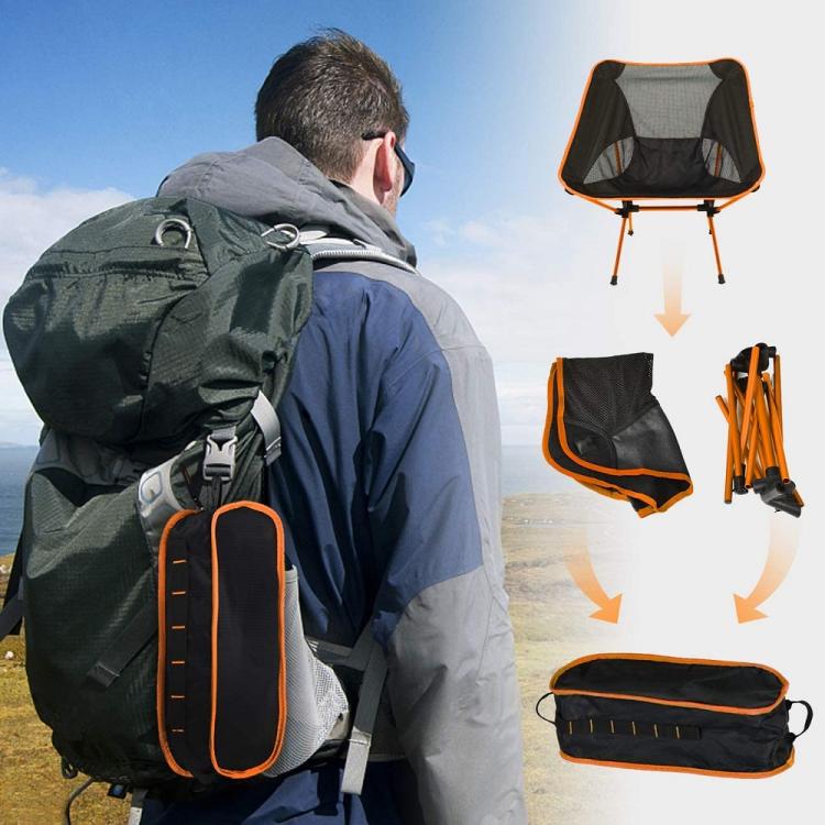 Sedia Pieghevole Campeggio Borsa Portatile Spiaggia Pesca Caccia Esterno Celeste